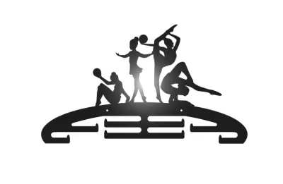 Lazer Kesim Jimnastik Spor Madalya Askısı DXF Dosyası DXF çizimi