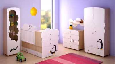 Lazer Kesim Bebek Yatağı ve Gardırop Model Ücretsiz Vektör CDR çizimi