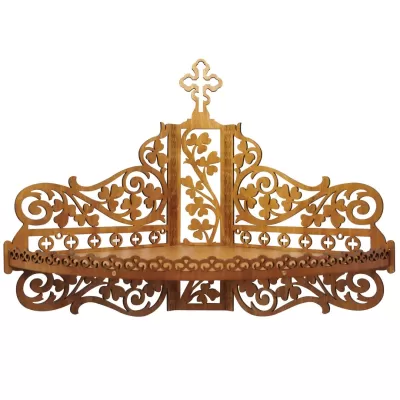 Lazer Kesim Ahşap İkon Rafı Hristiyan Ev Sunağı SVG Dosyası SVG çizimi