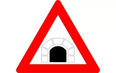 Yol Tabelası Tüneli ileride dxf Dosyası DXF çizimi