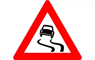 Yol Tabelası Kaygan yol dxf Dosyası DXF çizimi