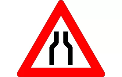 Trafik Dar Yol Tabelası dxf Dosyası DXF çizimi