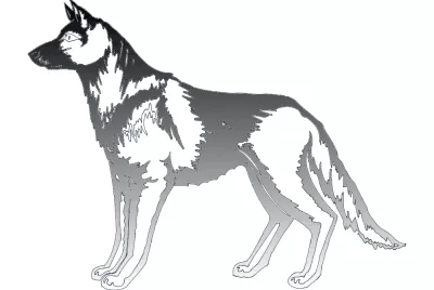 Köpek dxf Dosyası DXF çizimi