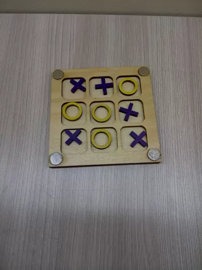 Lazer Kesim Tic Tac Toe Oyun Tahtası DXF Dosyası DXF çizimi