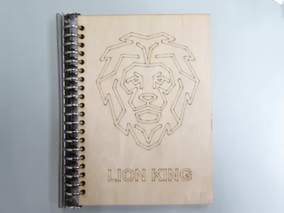 Lazer Kesim Ahşap Defter Kapağı DXF Dosyası DXF çizimi