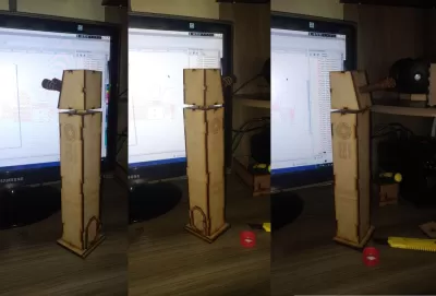 Ahşap Oyuncak Uçaksavar Kulesi Lazer Kesim Şablonu DXF Dosyası DXF çizimi