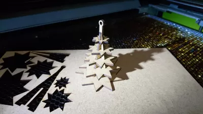 Ahşap Noel Ağacı Lazer Kesim Şablonu DXF Dosyası DXF çizimi