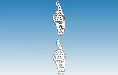 Kediler 15 dxf Dosyası DXF çizimi