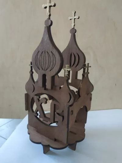 Lazer Kesim Katedral Şablonu Ücretsiz Vektör CDR çizimi