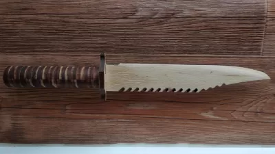 Lazer Kesim Bowie Bıçağı Şablonu Ücretsiz Vektör CDR çizimi
