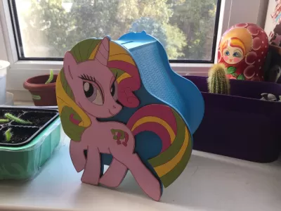 Lazer Kesim 3D Pony Kumbara Çocuklar İçin Şablon Ücretsiz Vektör CDR çizimi