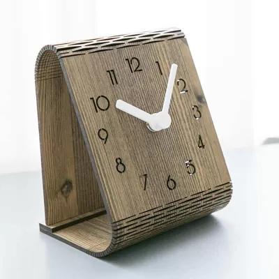 Lazer Kesim Modern Minimalist Masaüstü Saat Şablonu Ücretsiz Vektör AI çizimi