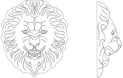 Aslan 3 dxf Dosyası DXF çizimi