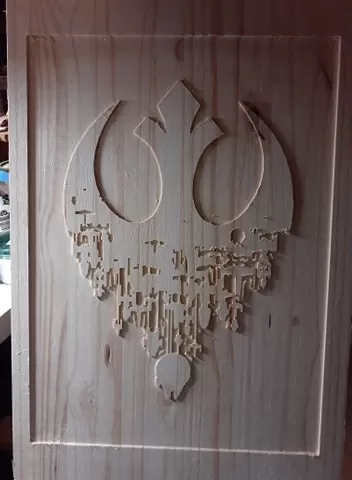 CNC Router Lazer Kesim Star Wars Asi Birliği İşareti DXF Dosyası DXF çizimi