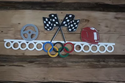 Araba Yarışı Sporları Madalya Askısı Sergileme Ücretsiz Vektör CDR çizimi