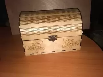 Lazer Kesim Ahşap Sandık Şablonu Ücretsiz Vektör CDR çizimi