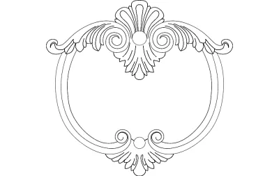 Yuvarlak Çerçeve 5 dxf Dosyası DXF çizimi