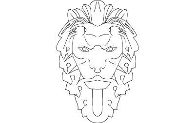 Aslan dxf Dosyası DXF çizimi