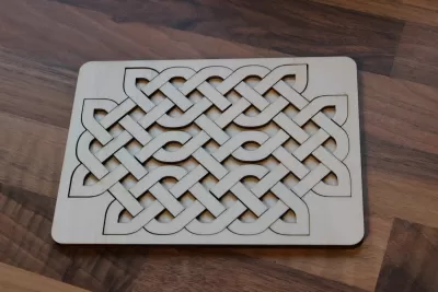 Lazer Kesim Kelt Düğümü Tepsi Bulmaca SVG Dosyası SVG çizimi