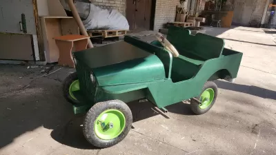 Ahşap Oyuncak Jeep Lazer Kesim Şablonu Ücretsiz Vektör CDR çizimi