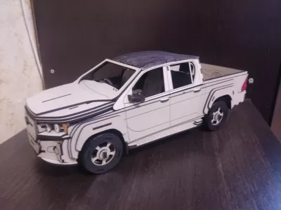 Lazer Kesim Toyota Hilux 3D Kesim Hdf 2 5mm Ücretsiz Vektör CDR çizimi
