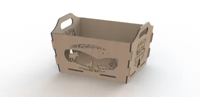 Lazer Kesim Ahşap Kutu, Oymalı Süslemeler Şablonu, DXF Dosyası DXF çizimi