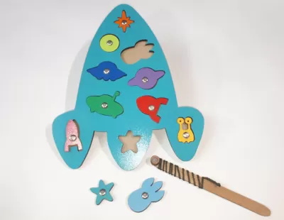 Lazer Kesim Şekiller Puzzle Ahşap Eğitici Oyuncak Çocuklar İçin Ücretsiz Vektör CDR çizimi
