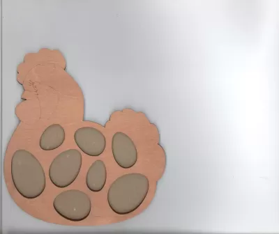 Lazer Kesim Tavuk Yumurtası Şeklinde Ahşap Puzzle Oyuncak Ücretsiz Vektör CDR çizimi