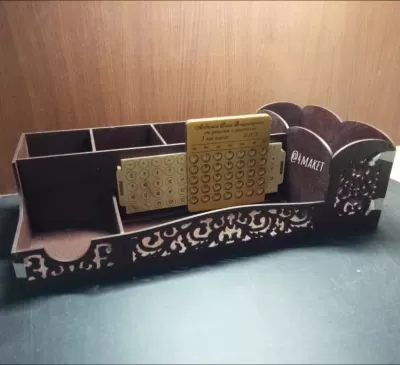 Lazer Kesim Yaratıcı Ofis Masa Düzenleyici Ücretsiz Vektör CDR çizimi