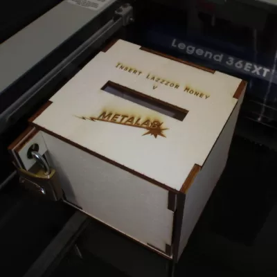 Lazer Kesim Para Kutusu 4mm DXF Dosyası DXF çizimi