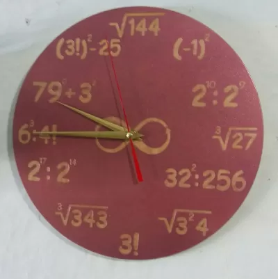 Lazer Kesim Matematik Duvar Saati Ücretsiz Vektör CDR çizimi