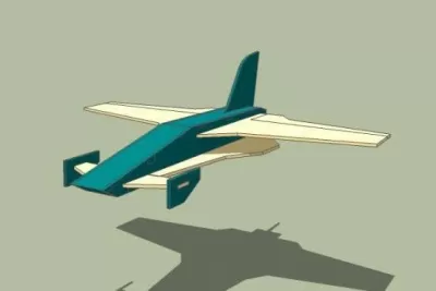 Lazer Kesim Oyuncak Uçak Modeli Ücretsiz Vektör CDR çizimi