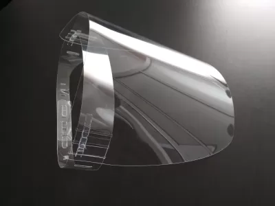 Lazer Kesim Koronavirüs Koruyucu Yüz Siperliği PET Levha 0.5mm Ücretsiz Vektör CDR çizimi
