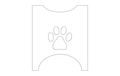 Köpek mama kabı kenarları dxf Dosyası DXF çizimi