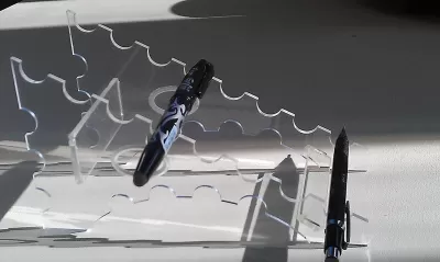 Lazer Kesim Akrilik Kalemlik Standı 3mm DXF Dosyası DXF çizimi