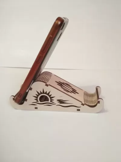 Lazer Kesim Kazınmış Telefon Tutucu Ücretsiz Vektör CDR çizimi