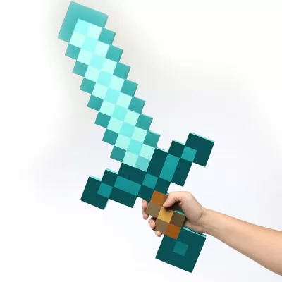 Lazer Kesim Minecraft Elmas Kılıç ve Kazma Oyuncakları Ücretsiz Vektör CDR çizimi