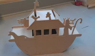 Lazer Kesim Nuh'un Gemisi DXF Dosyası DXF çizimi