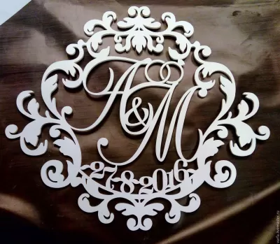 Lazer Kesim Kişiselleştirilmiş Monogram Ücretsiz Vektör CDR çizimi