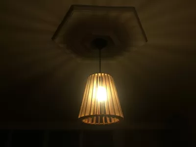 Lazer Kesim Temel Abajur 4mm Kontraplak DXF Dosyası DXF çizimi