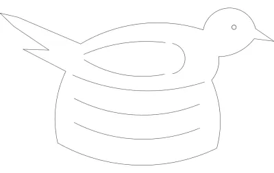Kuş Yuvası dxf Dosyası DXF çizimi