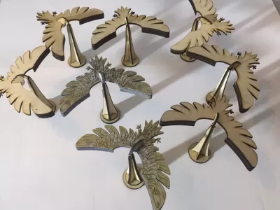 Lazer Kesim Ahşap Denge Kuşu 3mm Ücretsiz Vektör CDR çizimi