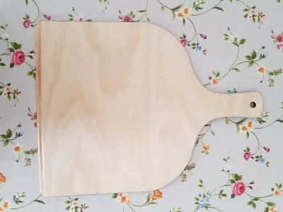 Lazer Kesim Pizza Küreği Kısa Saplı Kontraplak 6mm SVG Dosyası SVG çizimi
