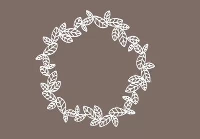 Lazer Kesim Garland Monogram Tabanı Ücretsiz Vektör CDR çizimi