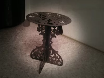 Lazer Kesim Dekoratif Masa DXF Dosyası DXF çizimi