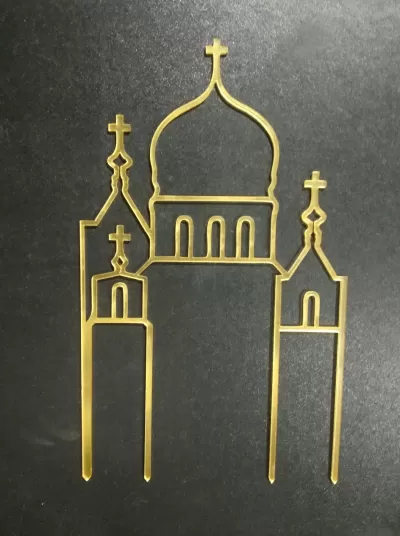 Lazer Kesim Hristiyan Düğünü Akrilik Pasta Süsü Ücretsiz Vektör CDR çizimi