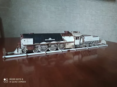 Lazer Kesim Buharlı Lokomotif 4mm Ücretsiz Vektör CDR çizimi
