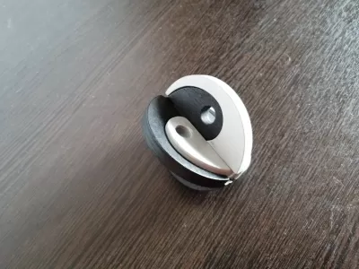 Lazer Kesim Yin ve Yang Puzzle 8mm Kontraplak DXF Dosyası DXF çizimi
