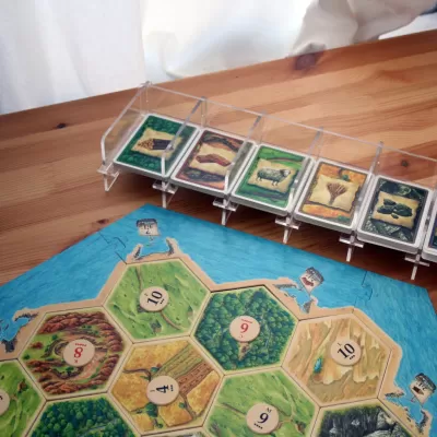 Lazer Kesim Catan Kart Tutucu Catan Düzenleyici 1/8" Akrilik Ücretsiz Vektör EPS çizimi