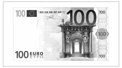 Lazerle Oyma 100 Euro Banknot Ücretsiz Vektör CDR çizimi